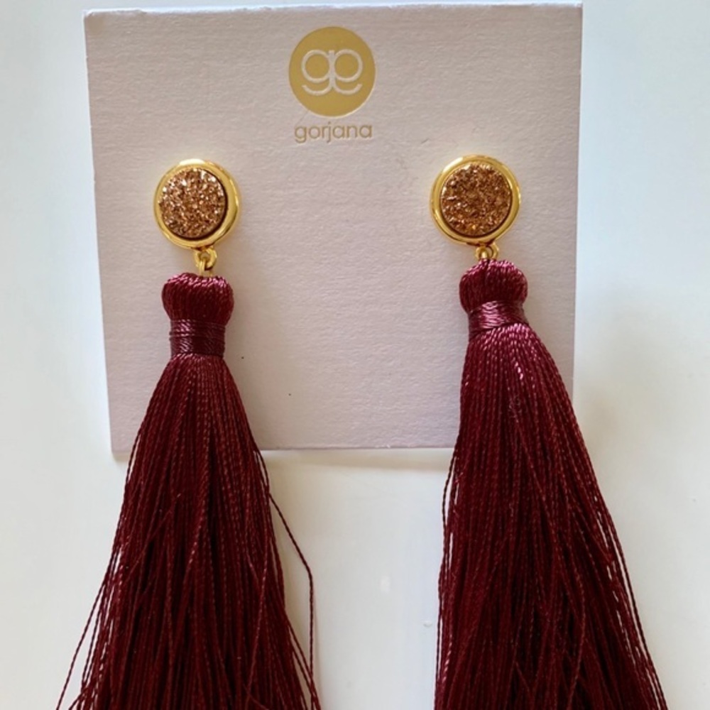 Gorjana Bordeaux Astoria Druzy Tassel Earrings